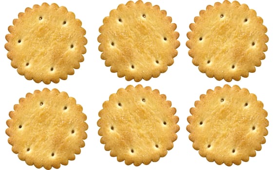 Fresh cracker isolated on white background