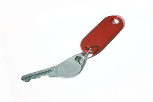 Key with label isolated on white background