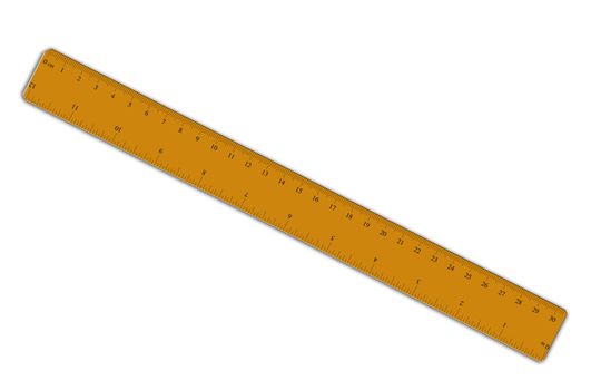 ruler isolated over a white background