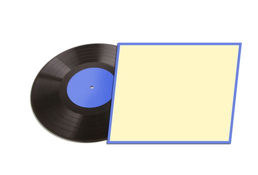 vinyl old lp disc isolated on white