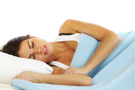 beauty woman sleep on the pillow