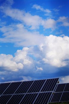 solar collector energy plant outside against sky