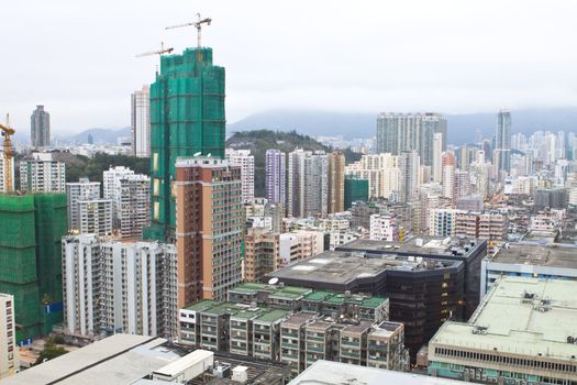 Hong Kong downtown cityscape