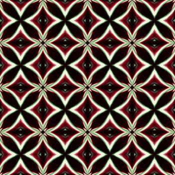 abstract vintage black red white background, retro oriental ornament kaleidoscope with circles