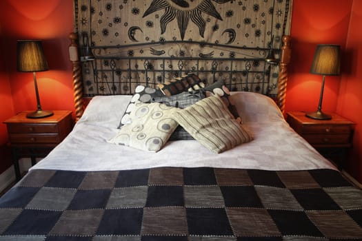 Rustic and elegant designed bedroom.
