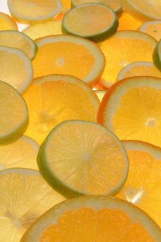 citrus fruits in slices...........