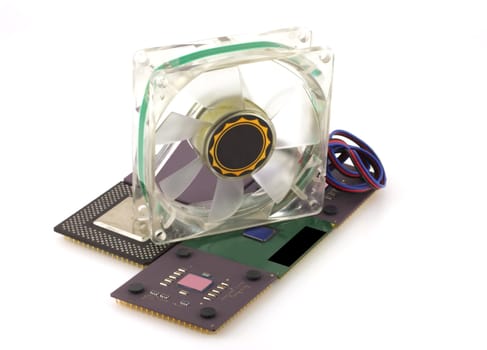 Fan and processors for computer