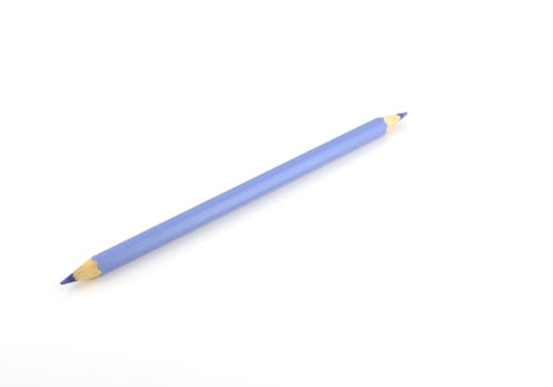 Blue pencil over white