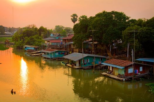 houseboat in Thailand