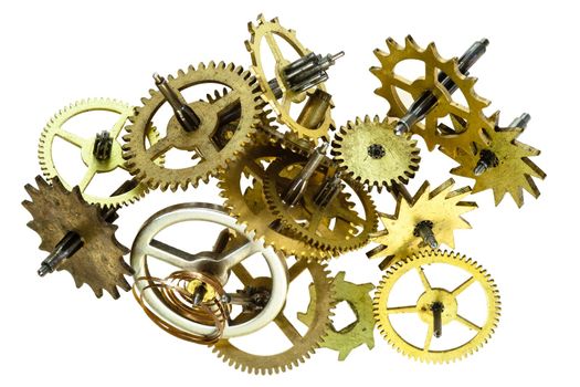 Detail of the broken clockwork mechanism
