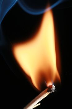 Picture of a burning matchstick