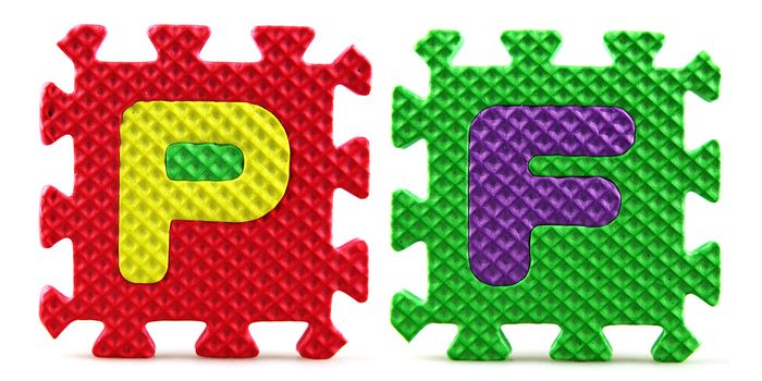 Country abbreviations isolated on white background