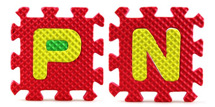 Country abbreviations isolated on white background