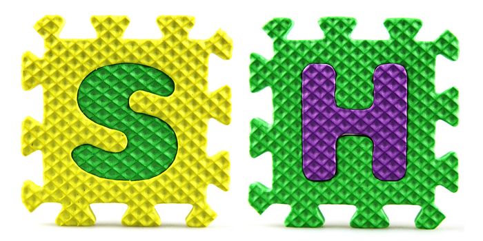 Country abbreviations isolated on white background