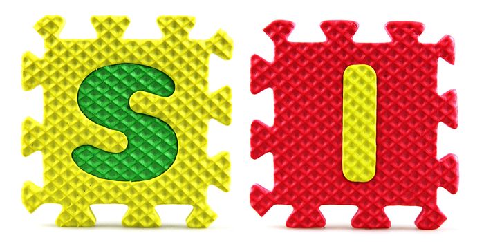 Country abbreviations isolated on white background