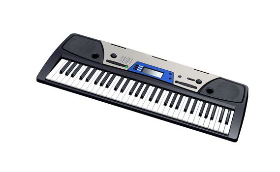 Electric piano isolated