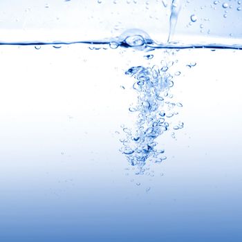 water falling close up bubble stream