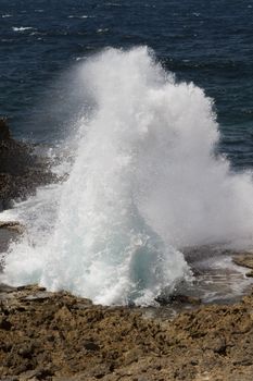 boca shete national park curacao sea inlet called the pistol