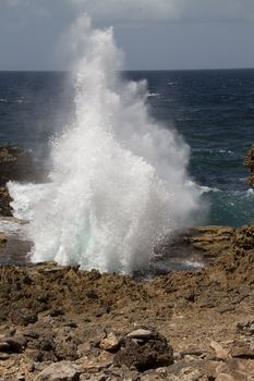 boca shete national park curacao sea inlet called the pistol