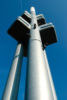 Prague TV Tower with the Tower Babies, controversial sculptures realised by local artist David Cerny.