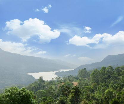 magical landscape that opens from the high mountains to the tropical valley