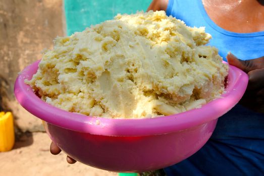 bowl with the cream of shea butter