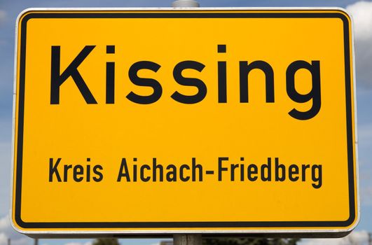 kissing in bavaria sign in  germany