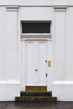 White door in London, UK