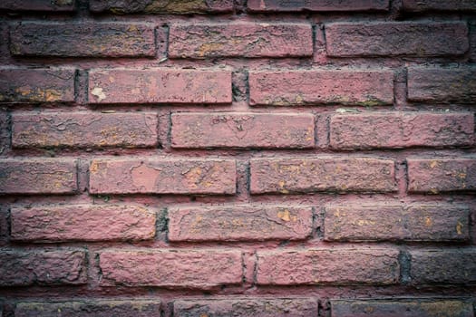 Texture walls of red brick for backgrounds