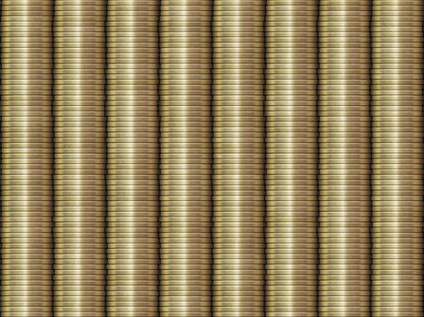 Golden Stacked Coins Background