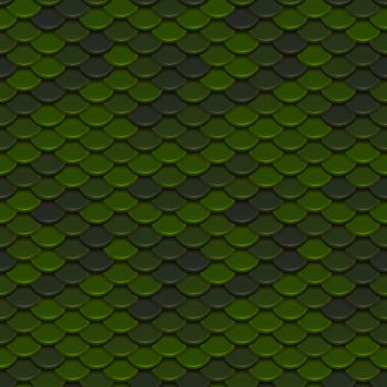 Green Scales Seamless Pattern Illustration