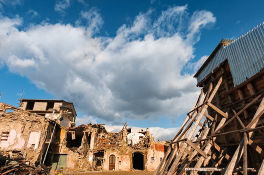 View of Onna one year after the earthquake.