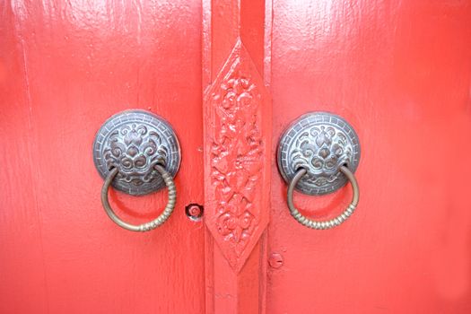 Red runge ancient door