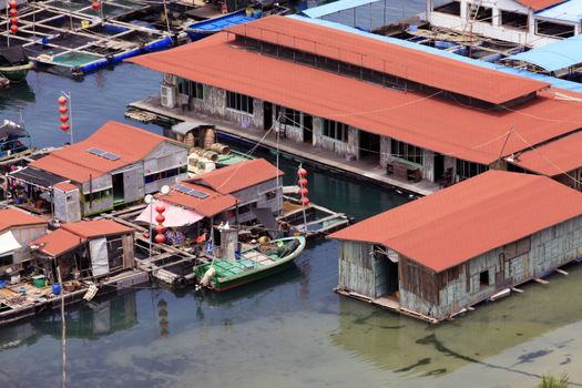 A traditional Chinese water village in Sanya, Hainan Province, south China.