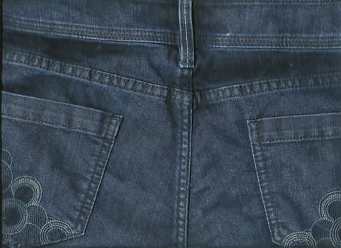 back blue jeans texture