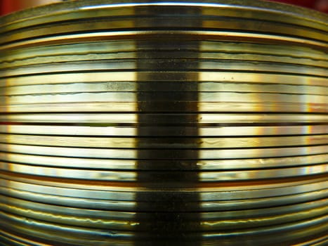 stack of cd's on a spindle