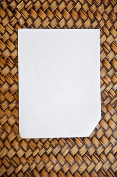 blank paper on sedge background