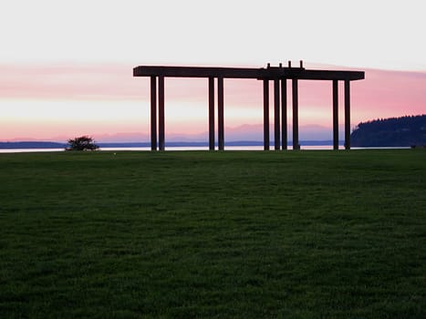 A photograph of old industrial ruins.