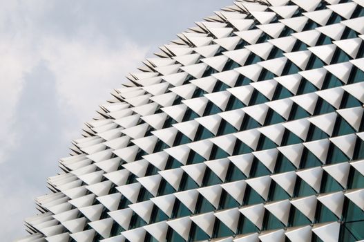 Esplanade opera building in Singapore is known as the big durian to locals for its unique roofing style