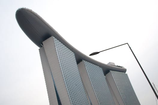 Marina Bay Sands casino and luxury holiday resort at Bayfront Avenue in Singapore