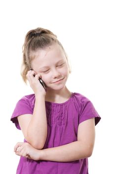 young girl using a mobile phone