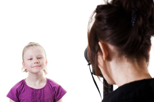 girl having her photo taken