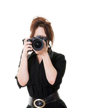 woman taking a photo