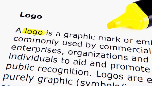 Text highlighted in yellow with felt tip pen
