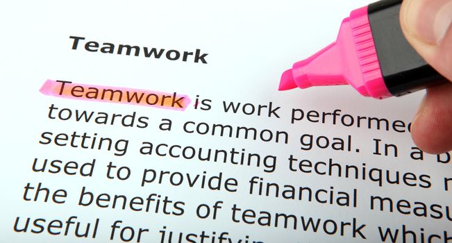 Text highlighted in yellow with felt tip pen