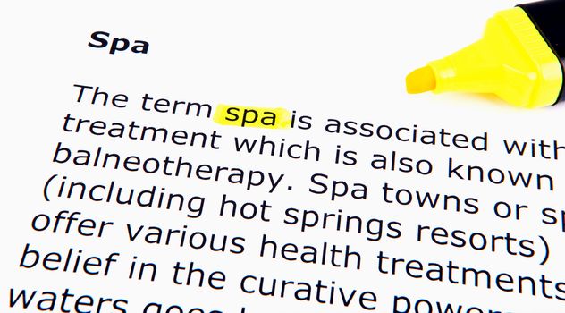 Text highlighted in yellow with felt tip pen