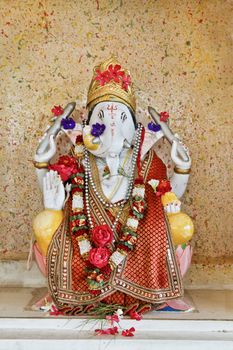 Ganesh hindu idol at Dhatva Temple worshiped by hindus as a god of remover of obstacles