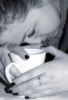 Young woman in the restaurant.