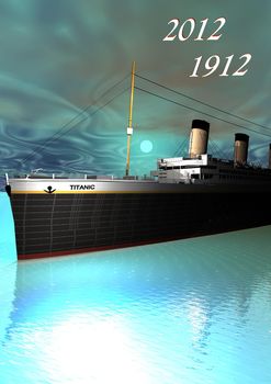 Titanic 1912 - 2012 and sky green