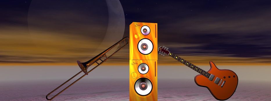 guitar and trombone